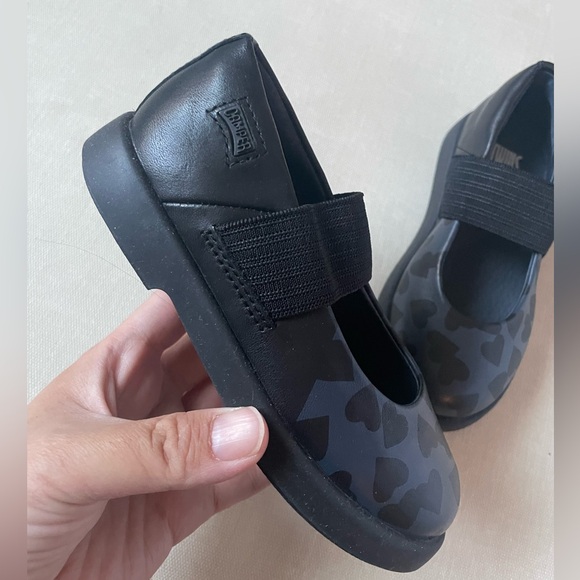 Camper Twins Black leather Mary Jane shoes for toddler girl - size 8 - Picture 7 of 12